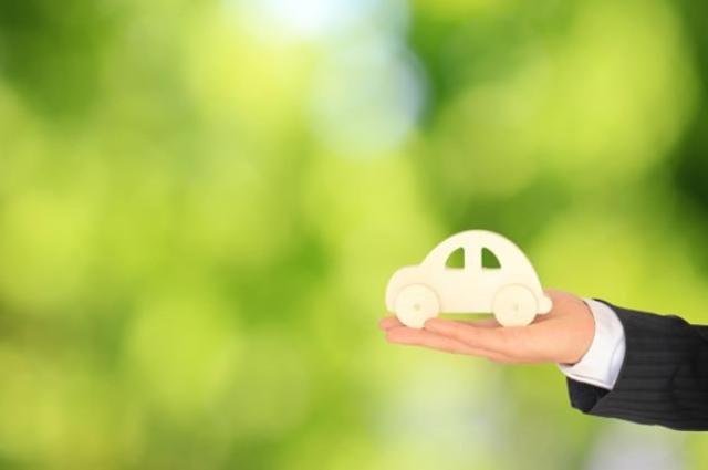 車の小物を持つ手