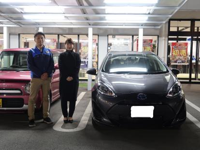 ☆H様　トヨタ　アクア　祝ご納車☆