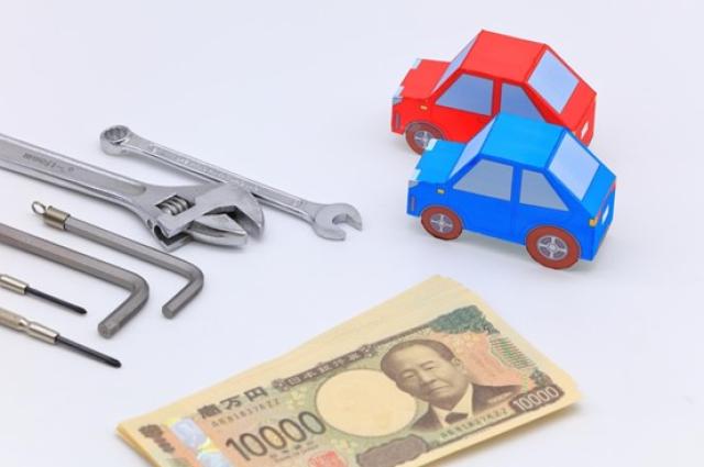 ミニカーと工具、お金