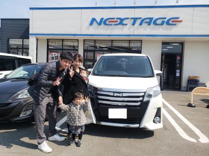 「トヨタ　ノア(DBA-ZRR80W)」祝ご納車