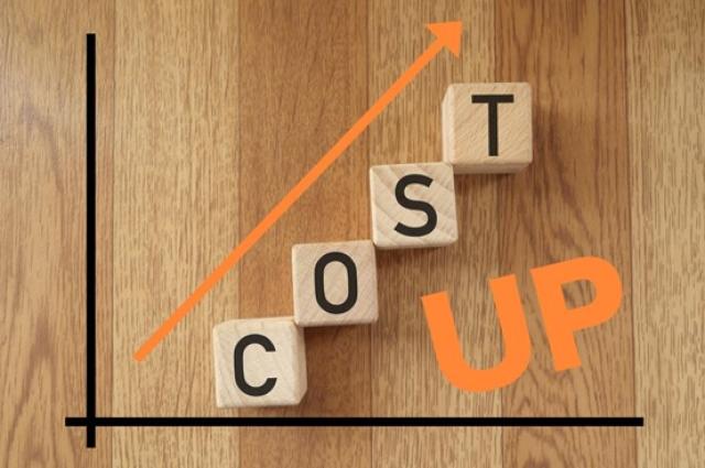 コストアップのイメージ