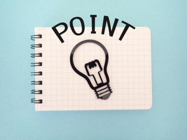 POINTの文字とノート