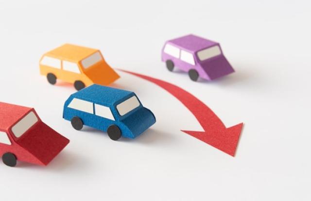 ミニカーと矢印