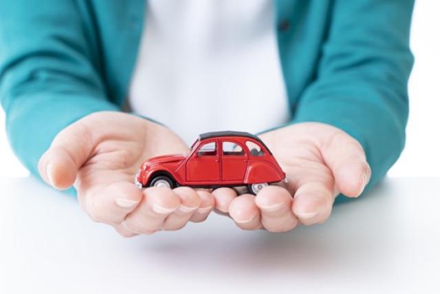 ミニカーを持つ人