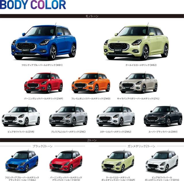 スズキが新型スイフトの発売を発表!先代モデルからの改良点を紹介