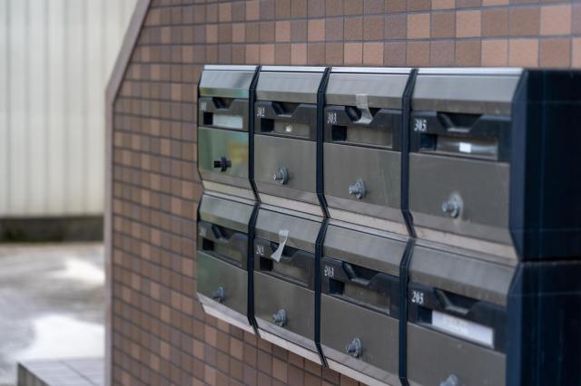 数多く設置された郵便受け