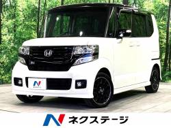 Ｎ－ＢＯＸカスタム ２トーンカラースタイル　Ｇ・ターボＬパッケージ 純正ＳＤナビ　両側電動スライドドア　衝突軽減　クルーズコントロール　ＨＩＤヘッドライト　オートライト　オートエアコン　１５インチアルミホイール　ドアバイザー　プライバシーガラスの中古車画像