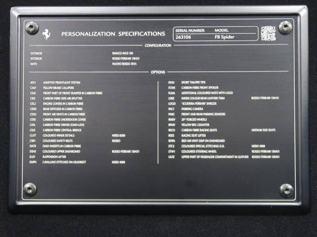 フェラーリ Ｆ８スパイダー ベースグレード 1.1万Km 4,280.9万円 2021年式[106]の中古車詳細(千葉県)